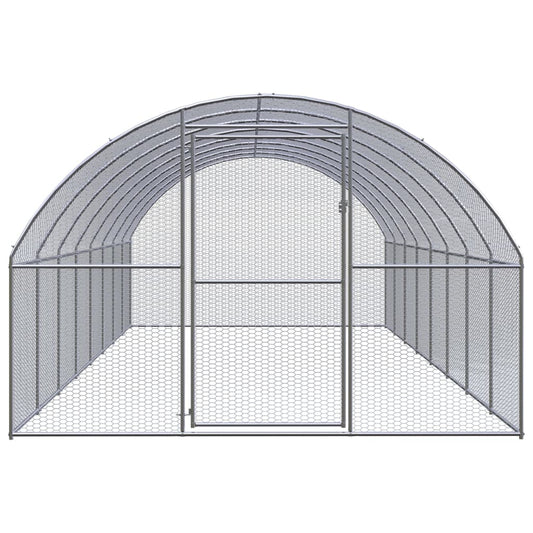 Venkovní klec pro kuřata 3 x 8 x 2 m pozinkovaná ocel