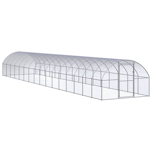 Venkovní klec pro kuřata 3 x 16 x 2 m pozinkovaná ocel