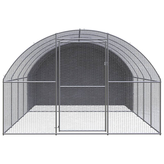 Venkovní klec pro kuřata 3 x 4 x 2 m pozinkovaná ocel