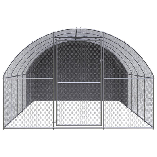 Venkovní klec pro kuřata 3 x 6 x 2 m pozinkovaná ocel