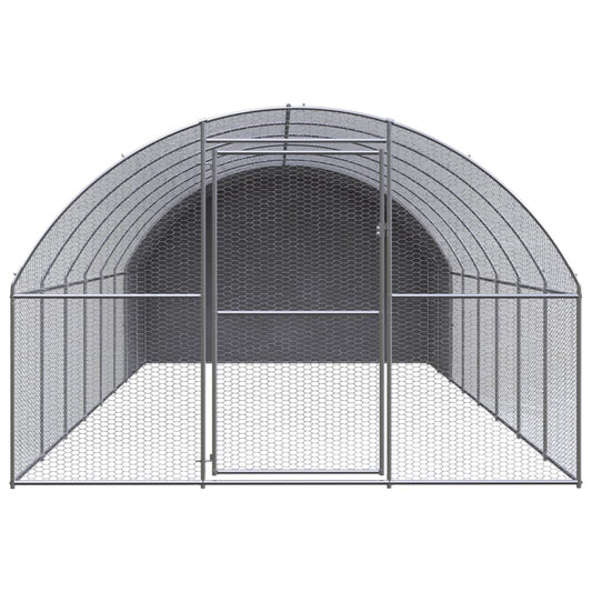 Venkovní klec pro kuřata 3 x 8 x 2 m pozinkovaná ocel