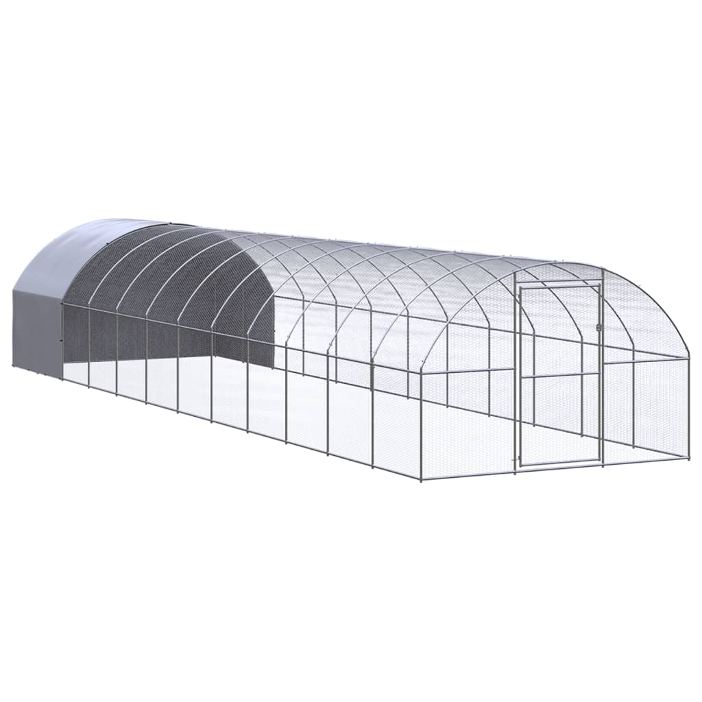 Venkovní klec pro kuřata 3 x 12 x 2 m pozinkovaná ocel