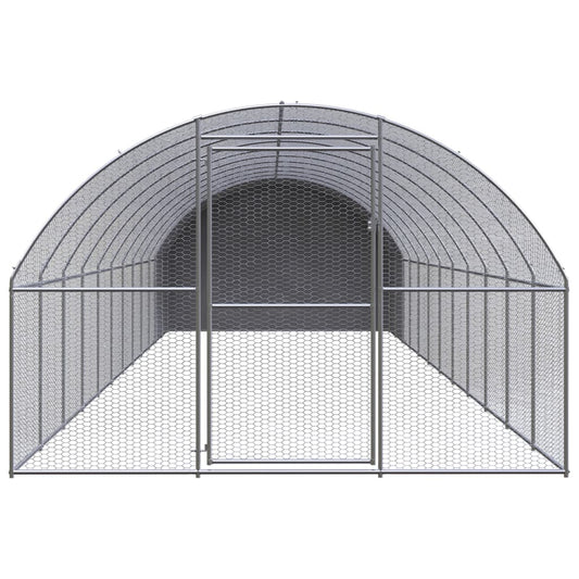 Venkovní klec pro kuřata 3 x 12 x 2 m pozinkovaná ocel