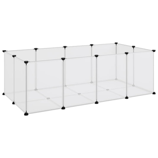 Klec pro malá zvířata průhledná 144 x 74 x 46,5 cm PP a ocel