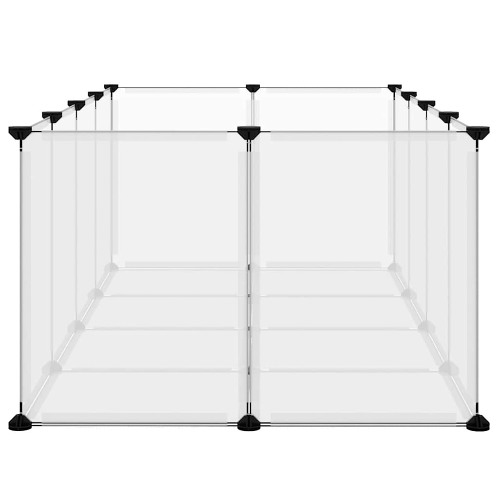 Klec pro malá zvířata průhledná 144 x 74 x 46,5 cm PP a ocel