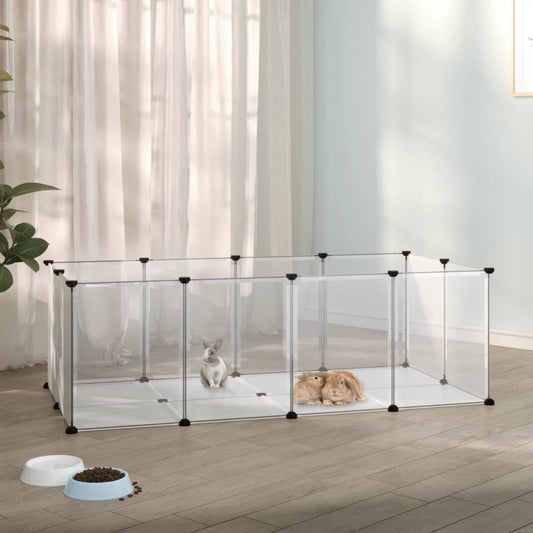 Klec pro malá zvířata průhledná 144 x 74 x 46,5 cm PP a ocel