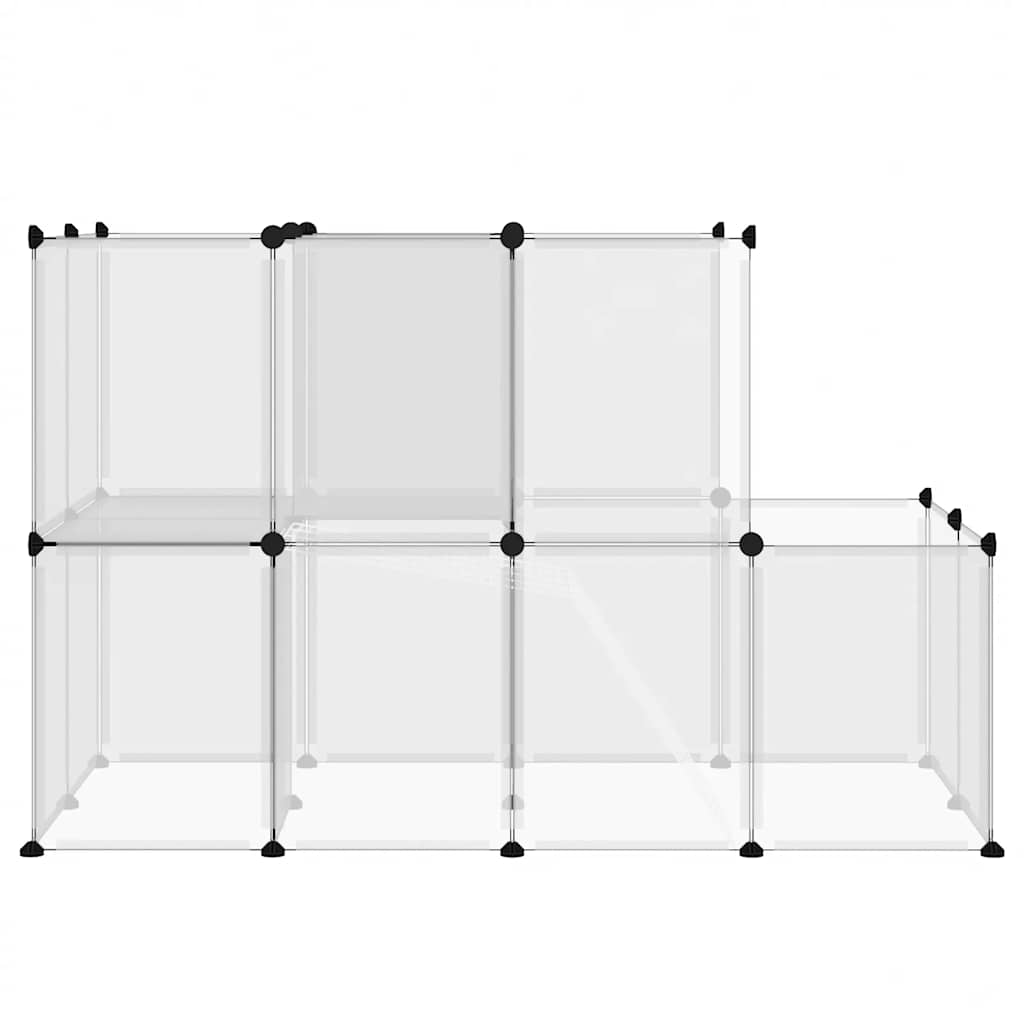 Klec pro malá zvířata průhledná 142 x 74 x 93 cm PP a ocel