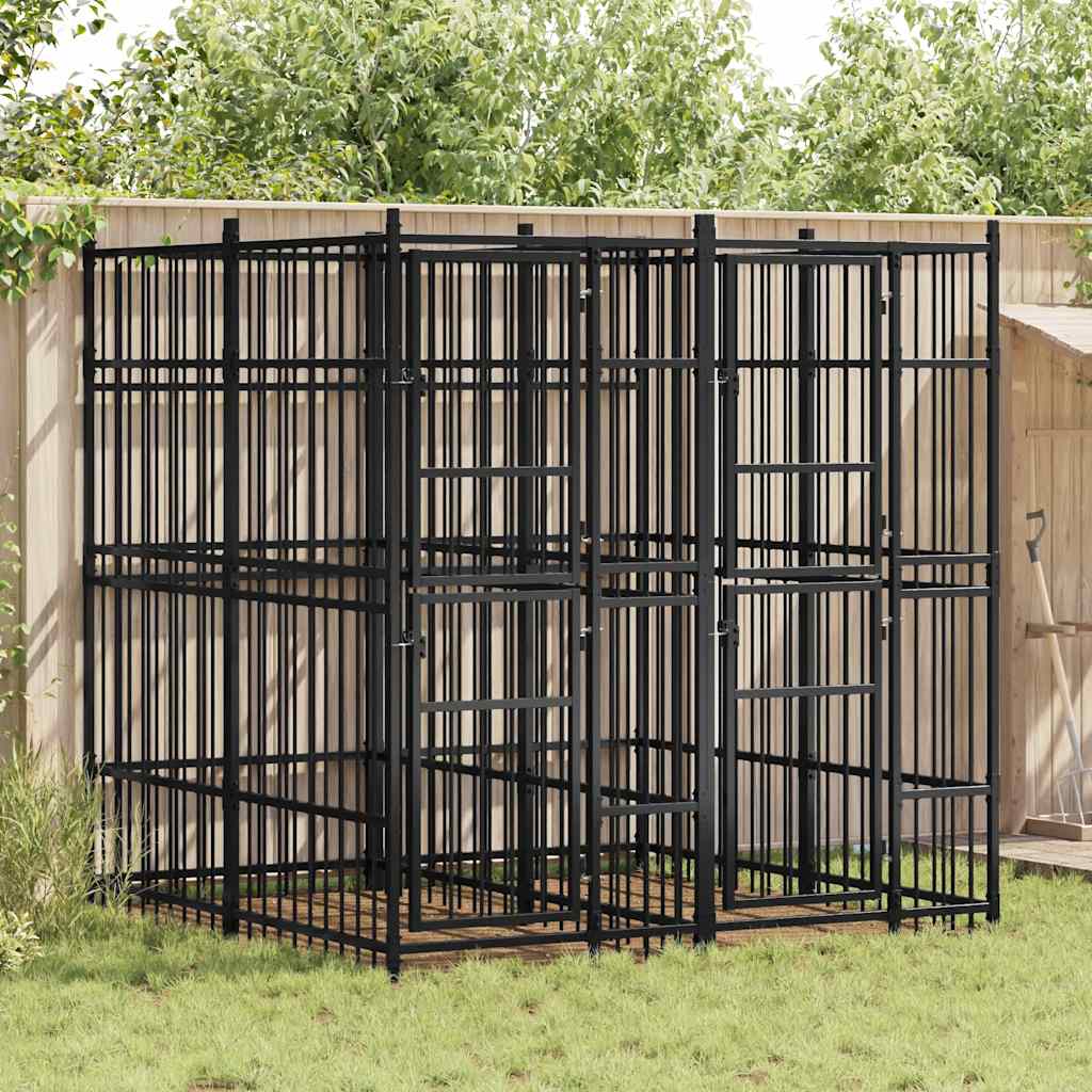 Venkovní psí kotec ocel 3,69 m²