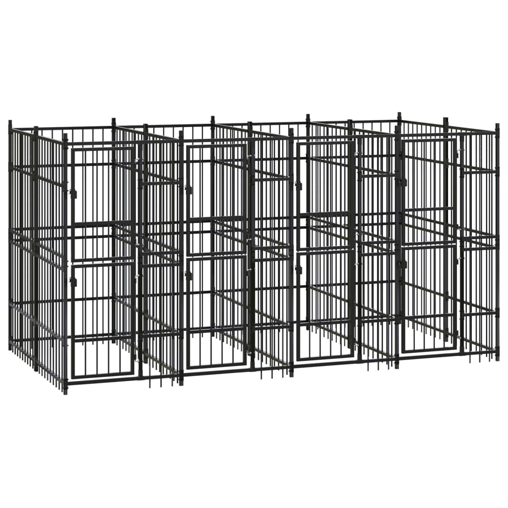 Venkovní psí kotec ocel 7,37 m²