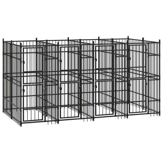 Venkovní psí kotec ocel 7,37 m²
