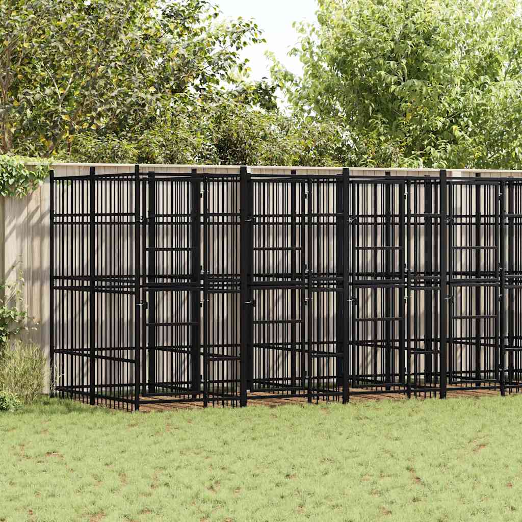Venkovní psí kotec ocel 12,9 m²