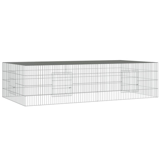 2dílná klec pro králíka 220 x 110 x 55 cm pozinkované železo