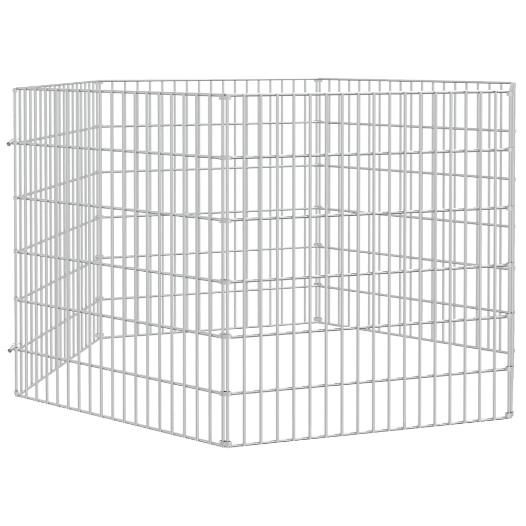Ohrádka pro zvířata 6 panelů 54 x 60 cm pozinkované železo