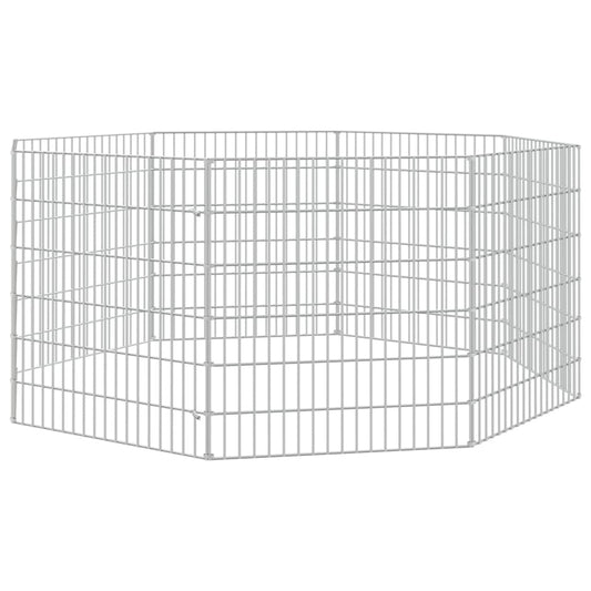 Ohrádka pro zvířata 8 panelů 54 x 60 cm pozinkované železo