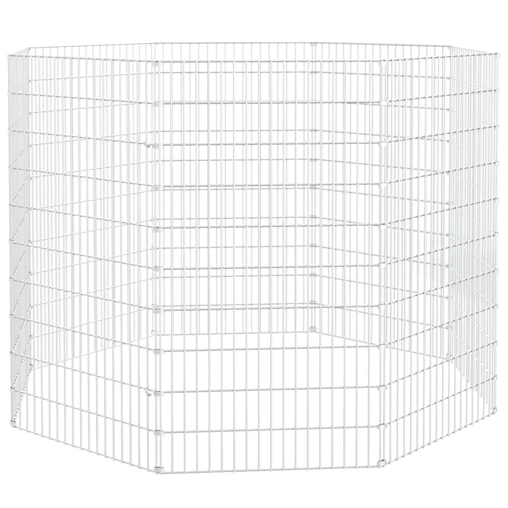 Ohrada pro volný výběh zvířat 8dílná 54 x 100 cm pozinkovaná ocel