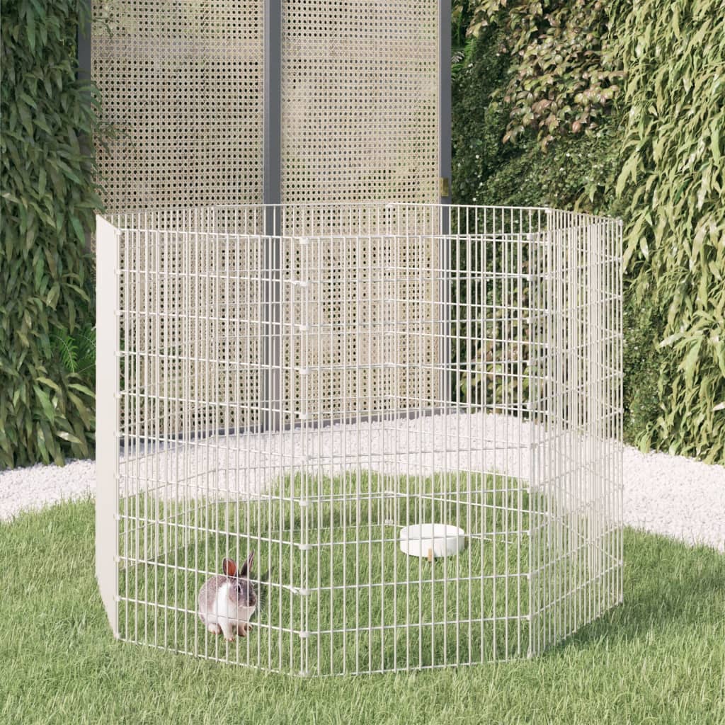 Ohrada pro volný výběh zvířat 8dílná 54 x 100 cm pozinkovaná ocel