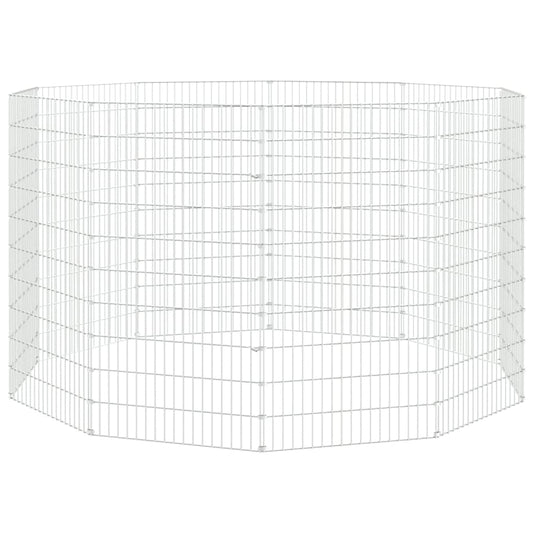 Ohrádka pro zvířata 10 panelů 54 x 100 cm pozinkované železo