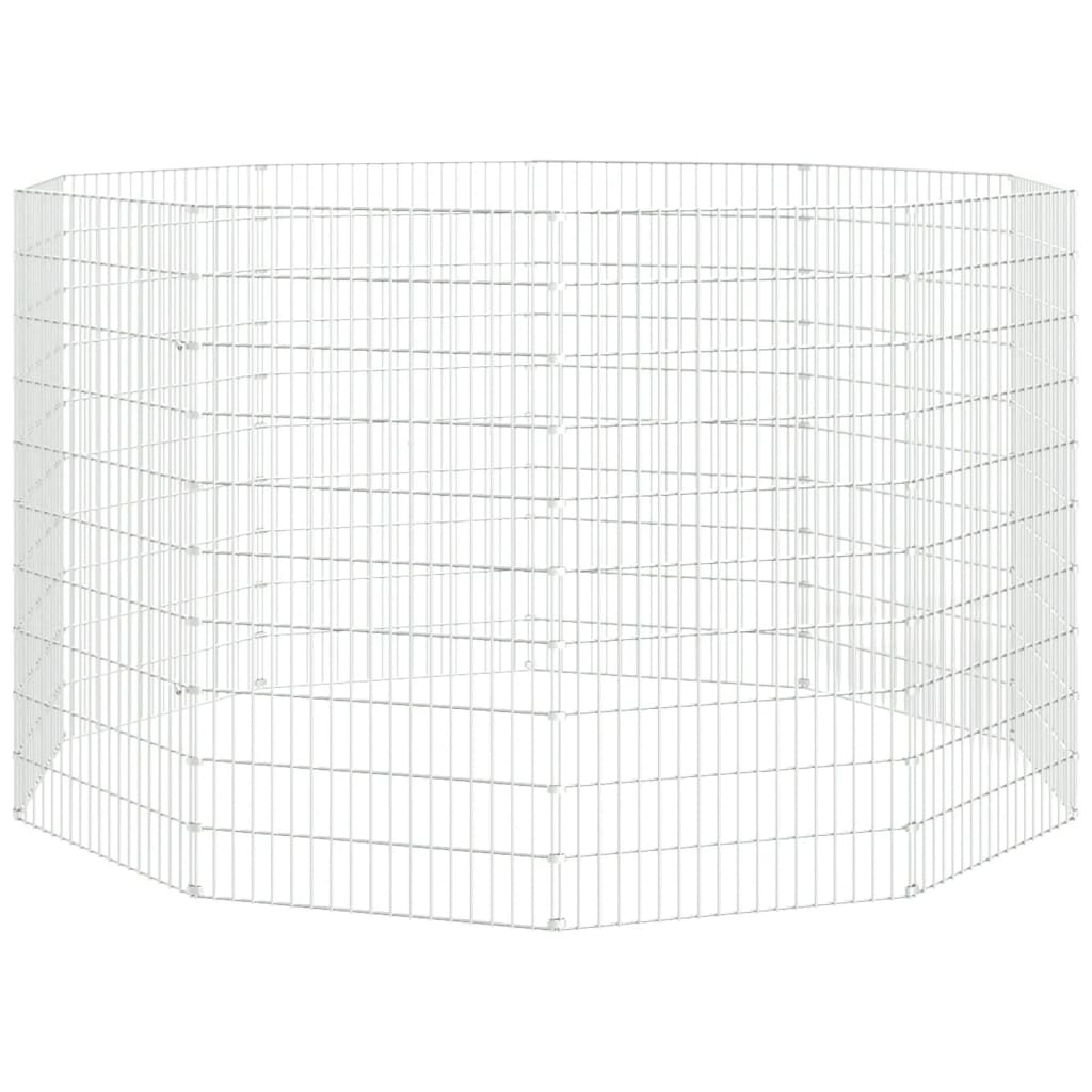 Ohrádka pro zvířata 10 panelů 54 x 100 cm pozinkované železo