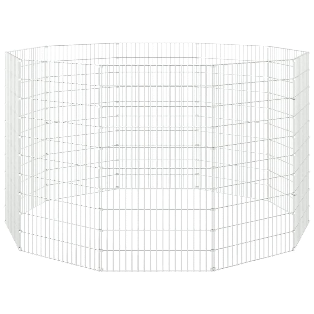 Ohrádka pro zvířata 10 panelů 54 x 100 cm pozinkované železo