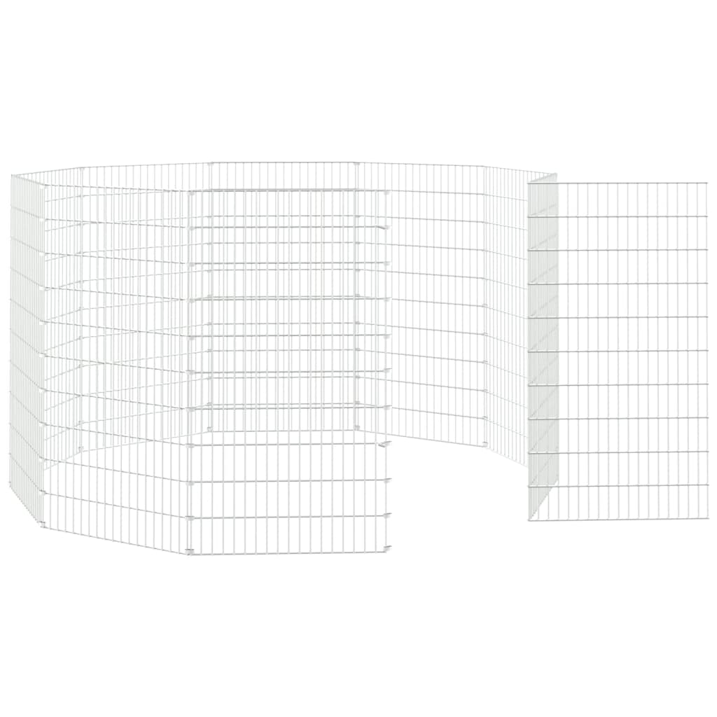 Ohrádka pro zvířata 10 panelů 54 x 100 cm pozinkované železo