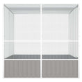 Načíst obrázek do prohlížeče galerie, Ptačí klec šedá 213,5x217,5x211,5 cm pozinkovaná ocel
