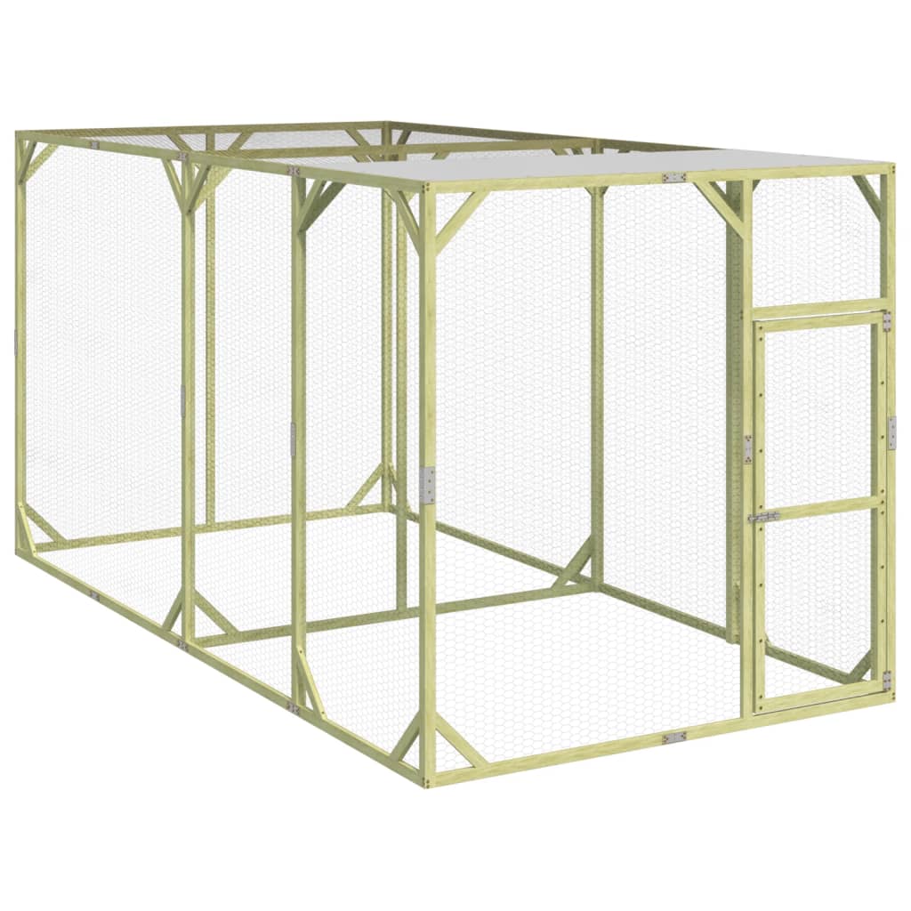 Kurník 200 x 400 x 200 cm impregnované masivní borové dřevo