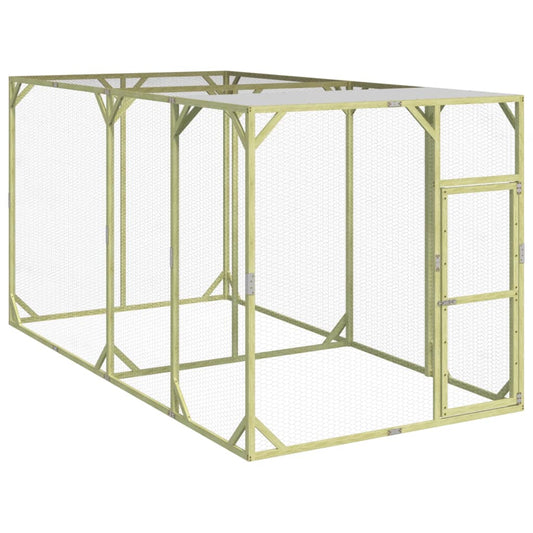 Kurník 200 x 400 x 200 cm impregnované masivní borové dřevo