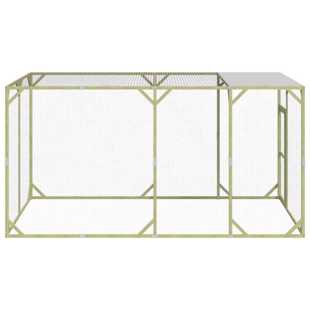 Kurník 200 x 400 x 200 cm impregnované masivní borové dřevo