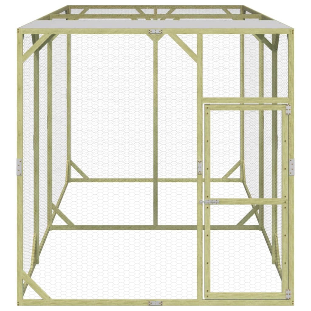 Kurník 200 x 400 x 200 cm impregnované masivní borové dřevo