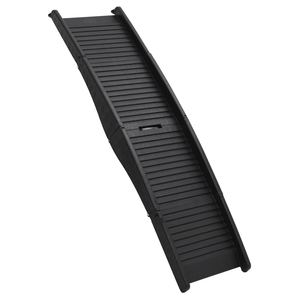 Skládací rampa pro psy černá 153 x 40 x 12,5 cm plast