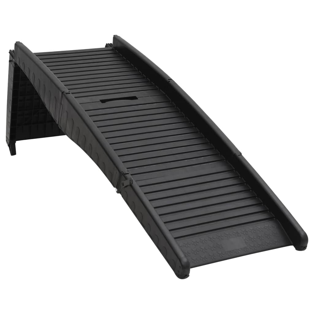 Skládací rampa pro psy černá 153 x 40 x 12,5 cm plast