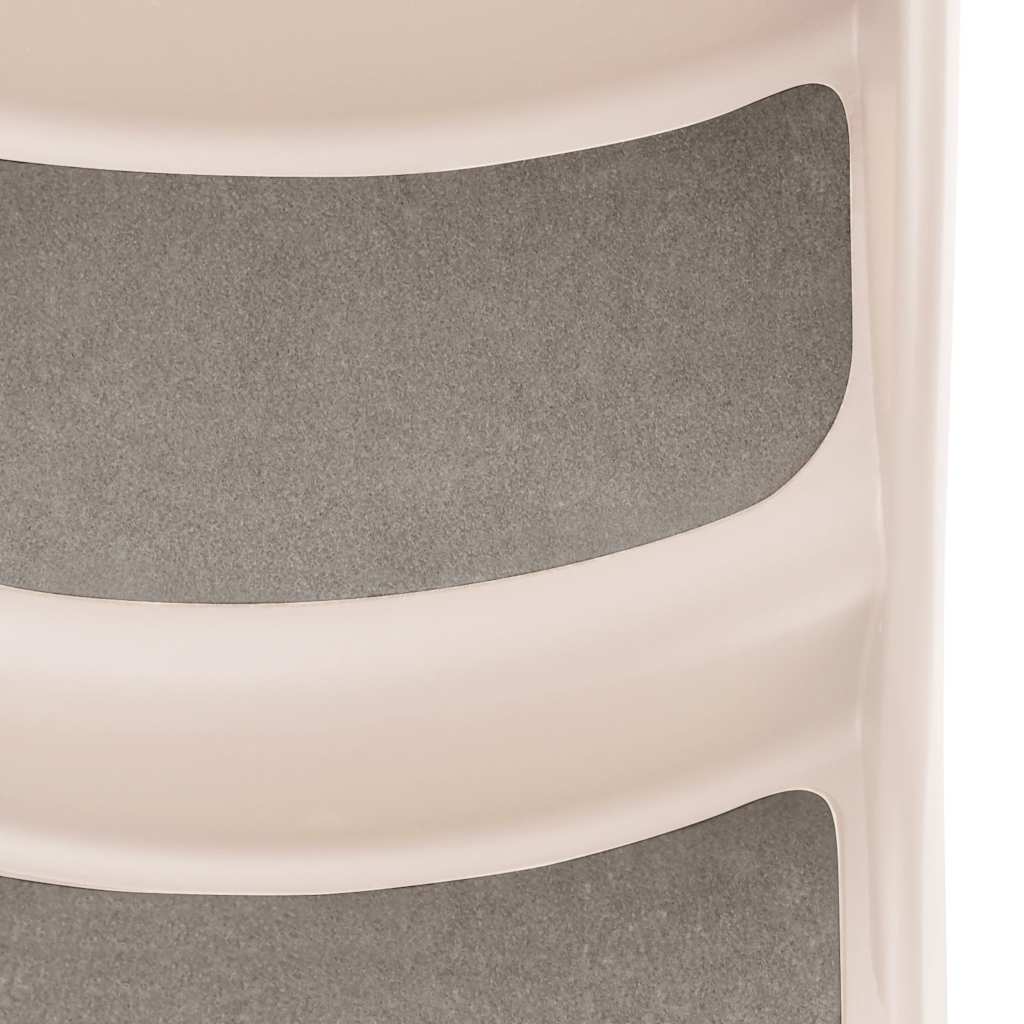 Skládací 3stupňové schůdky pro psy krémové 50x38x38 cm plast