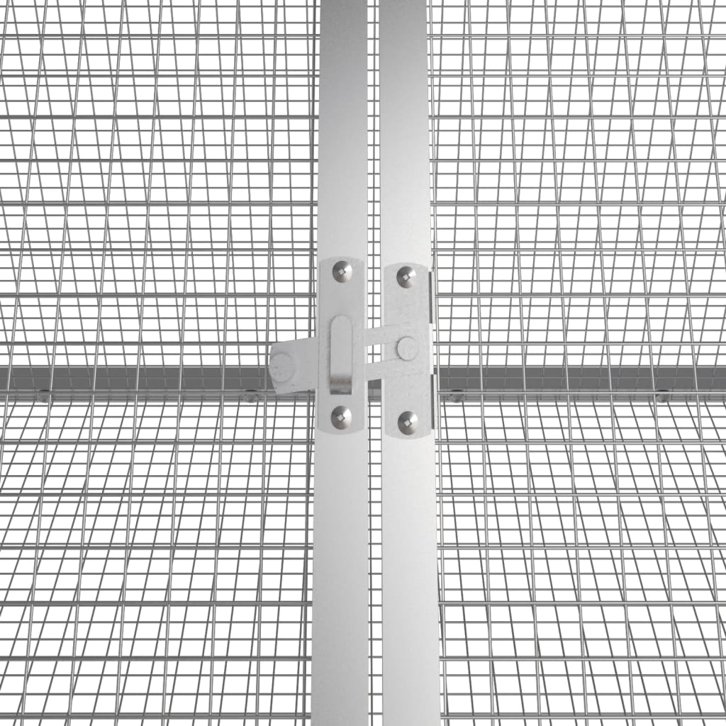 Klec pro králíky antracitová 302,5 x 80,5 x 71 cm pozinkovaná ocel
