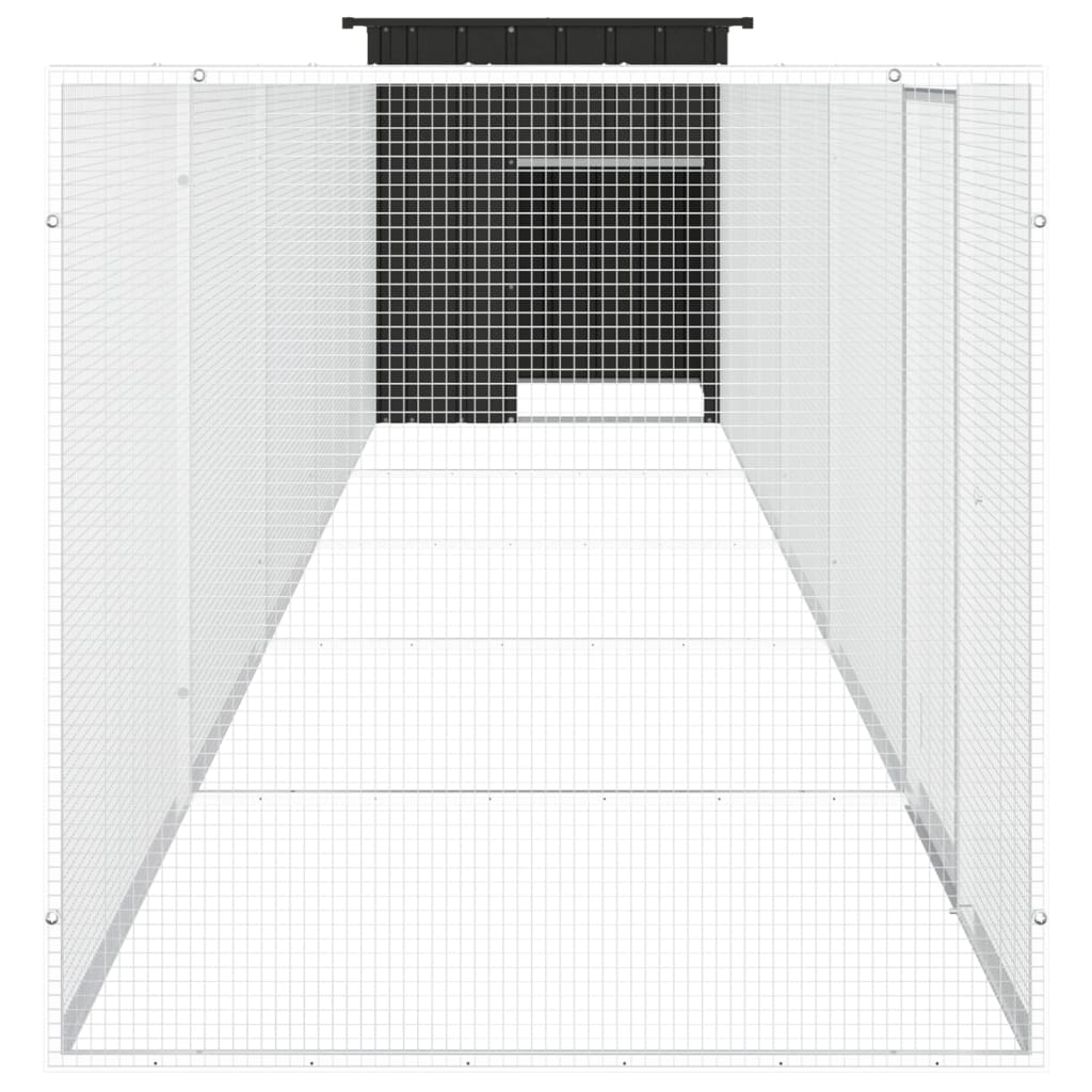 Klec pro kuřata antracitová 600 x 91 x 100 cm pozinkovaná ocel