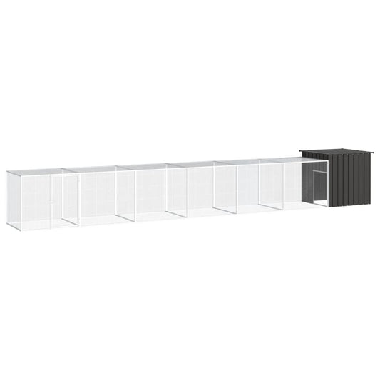 Klec pro kuřata antracitová 700 x 91 x 100 cm pozinkovaná ocel
