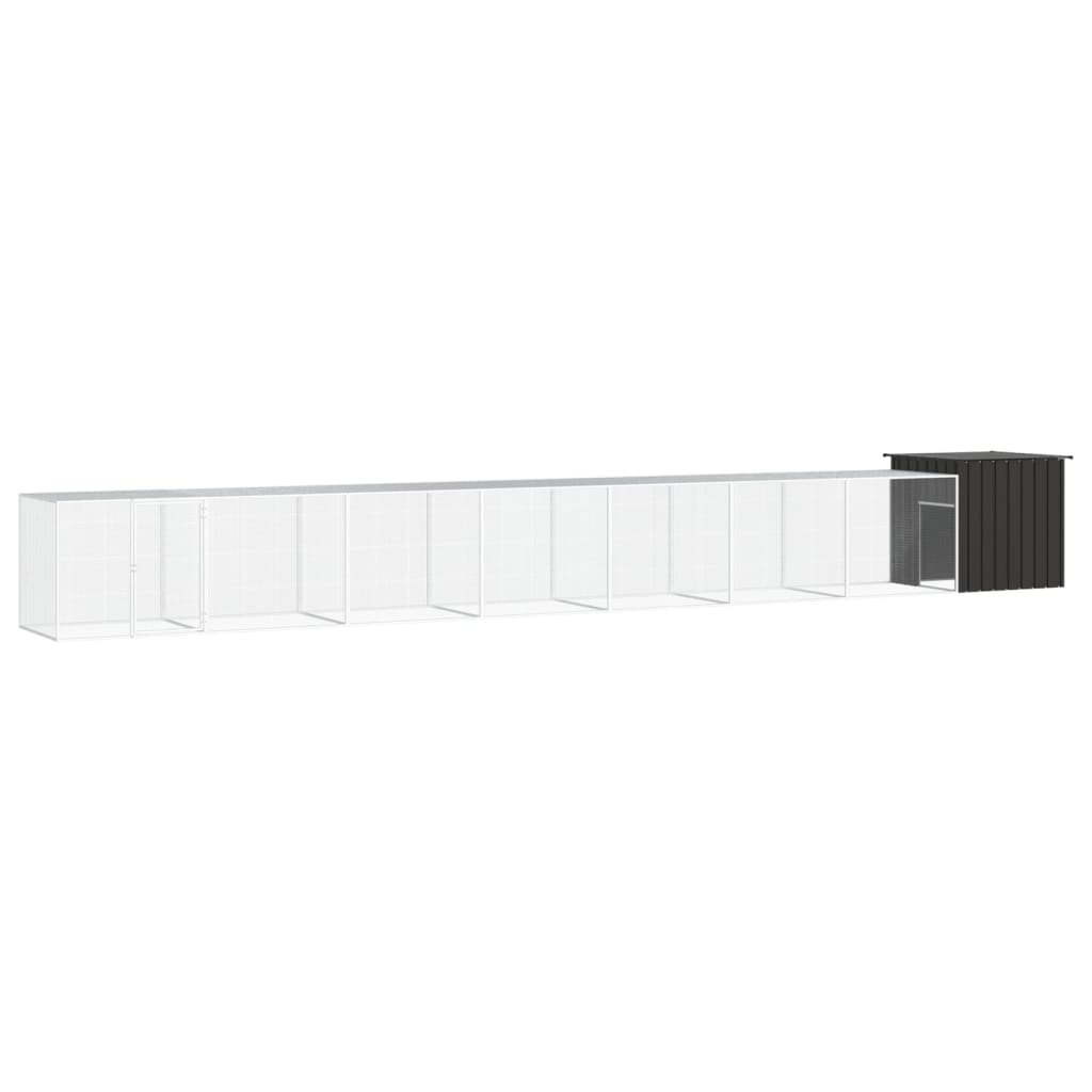 Klec pro kuřata antracitová 800 x 91 x 100 cm pozinkovaná ocel