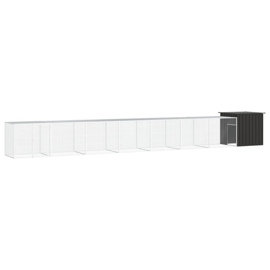 Klec pro kuřata antracitová 800 x 91 x 100 cm pozinkovaná ocel