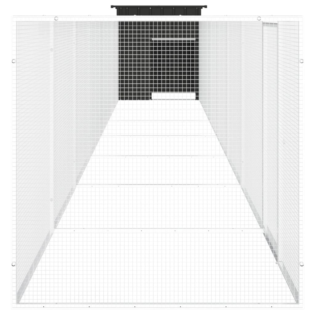 Klec pro kuřata antracitová 800 x 91 x 100 cm pozinkovaná ocel
