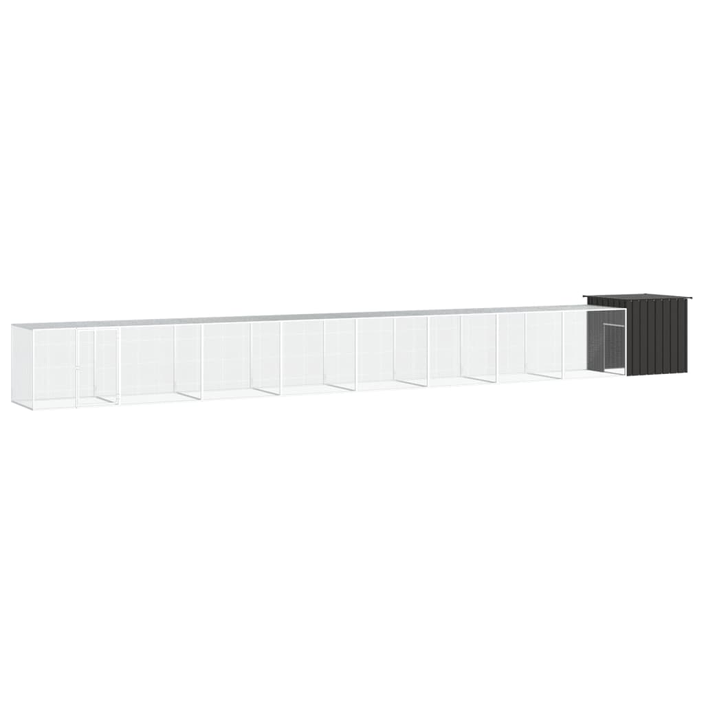 Klec pro kuřata antracitová 900 x 91 x 100 cm pozinkovaná ocel
