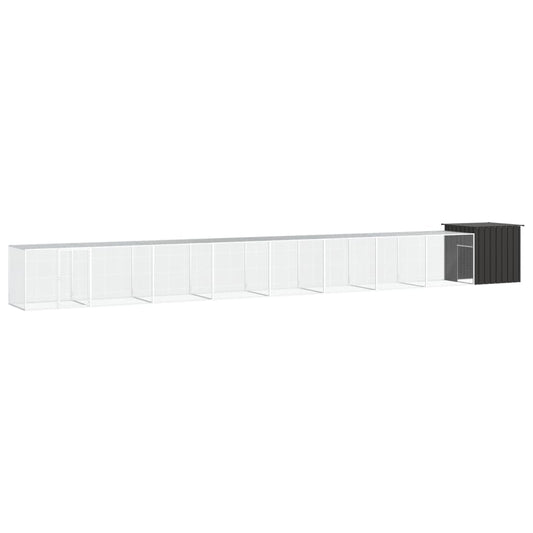 Klec pro kuřata antracitová 900 x 91 x 100 cm pozinkovaná ocel