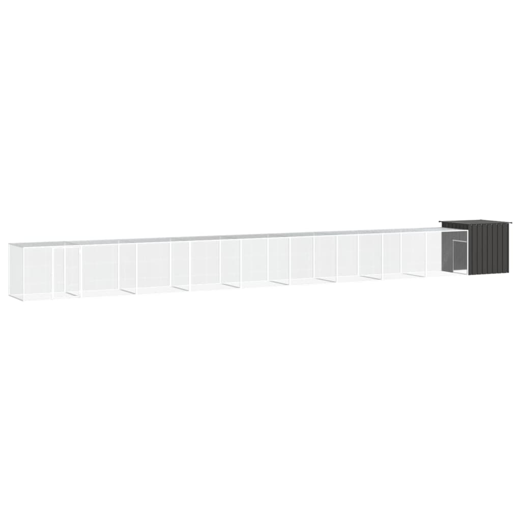 Klec pro kuřata antracitová 1000 x 91 x 100 cm pozinkovaná ocel