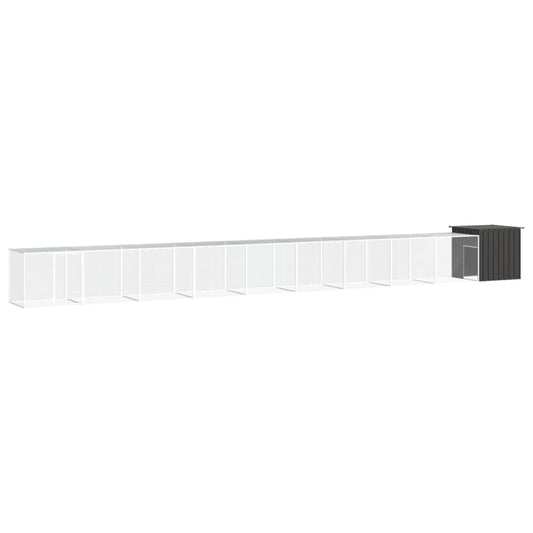 Klec pro kuřata antracitová 1000 x 91 x 100 cm pozinkovaná ocel