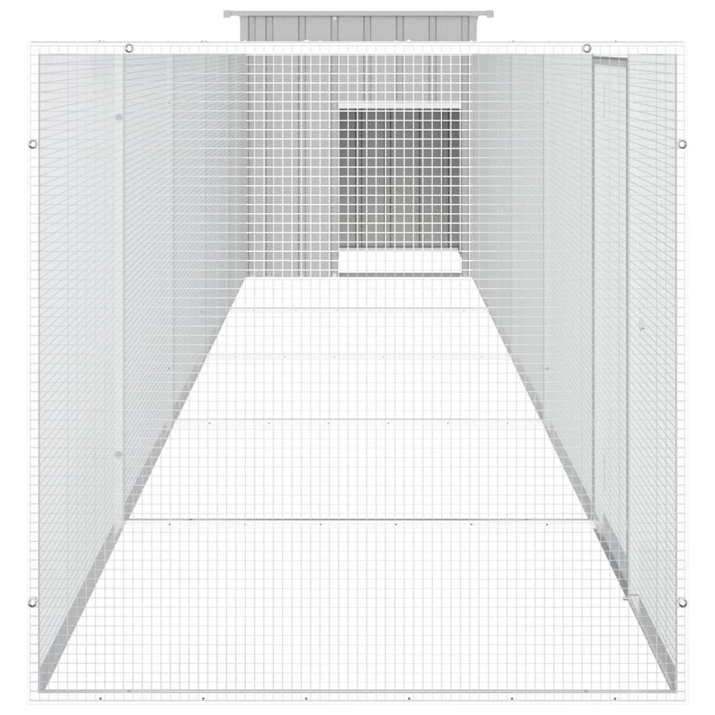 Klec pro kuřata šedá 600 x 91 x 100 cm pozinkovaná ocel