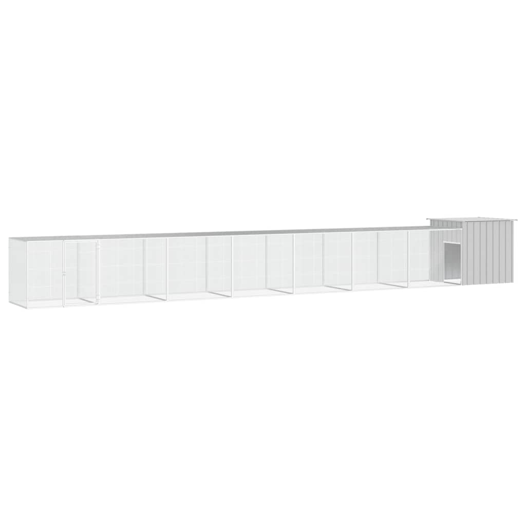 Klec pro kuřata šedá 700 x 91 x 100 cm pozinkovaná ocel