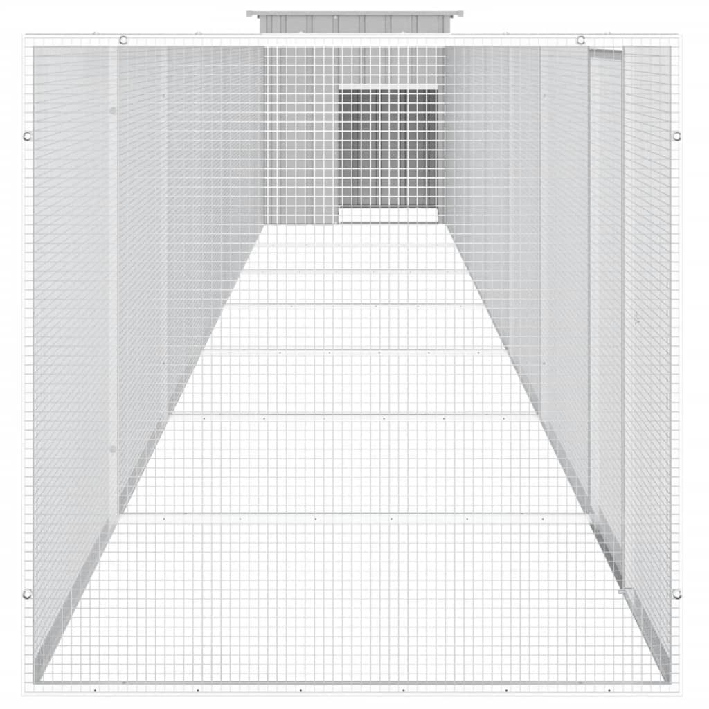 Klec pro kuřata šedá 700 x 91 x 100 cm pozinkovaná ocel