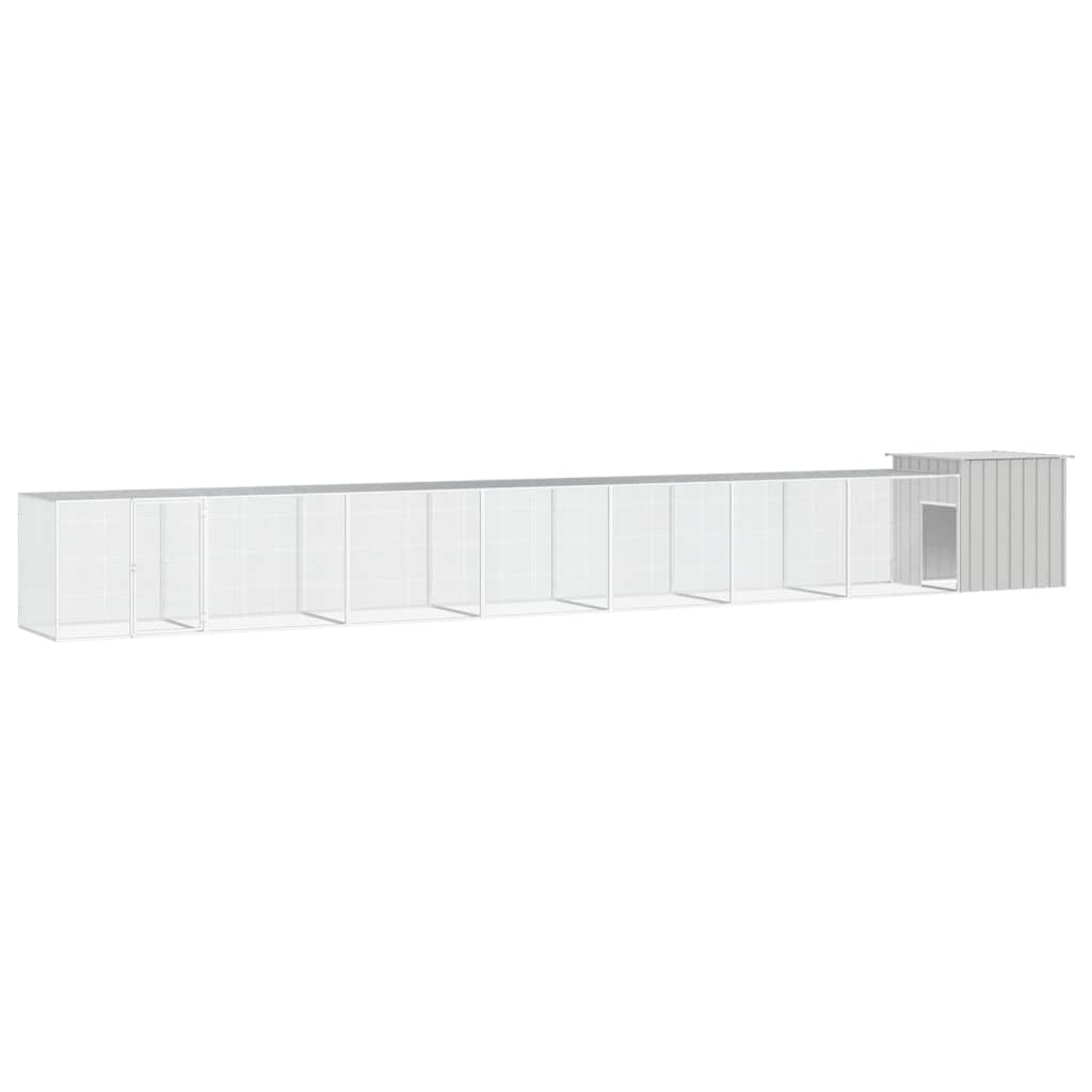 Klec pro kuřata šedá 800 x 91 x 100 cm pozinkovaná ocel