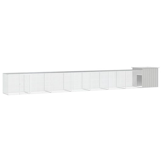 Klec pro kuřata šedá 800 x 91 x 100 cm pozinkovaná ocel