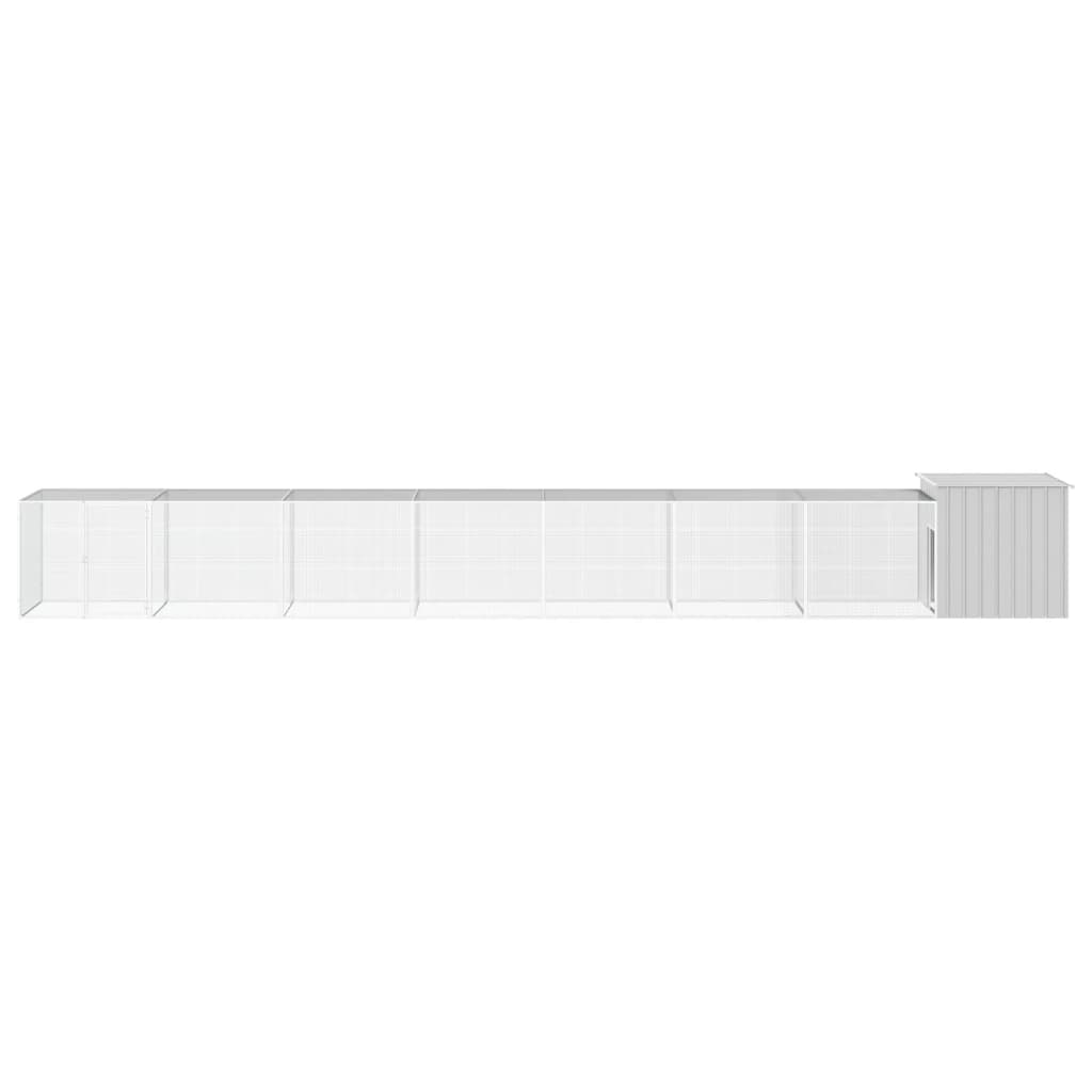 Klec pro kuřata šedá 800 x 91 x 100 cm pozinkovaná ocel