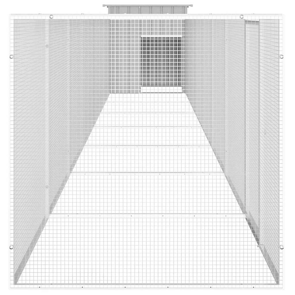 Klec pro kuřata šedá 800 x 91 x 100 cm pozinkovaná ocel
