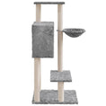 Načíst obrázek do prohlížeče galerie, Škrabadlo pro kočky se sisalovými sloupky světle šedé 108,5 cm
